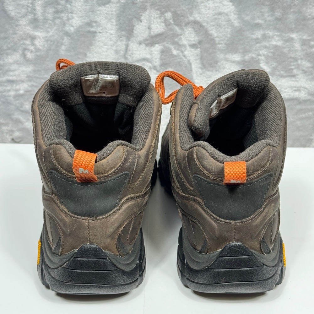 MERRELL Moab 2 Mid Waterproof Hiking Boots Mens 8.5 Wide Leather Vibram Outdoor - Picture 4 of 9